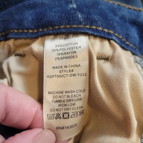 RISE SUPPLY CO Straght Leg "Fearless" Denim Jeans Size 7 NWT High Rise NWT - Picture 7 of 7